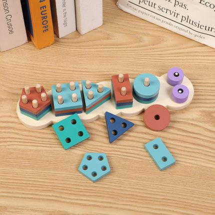 Holzset für Montessori-Lernen