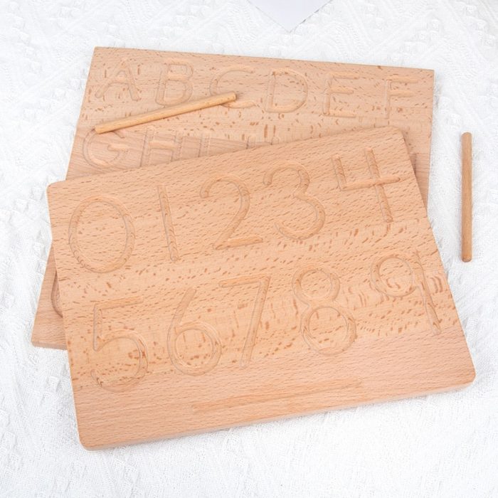 Holztablett Buchstaben Montessori