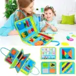 Eine Frau und ein Kind haben Spaß daran, mit einem Montessori 7-in-1-Sensorik-Set zu spielen.