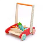 Un Pousseur Bébé - Baukasten aus Holz mit bunten Blöcken.
