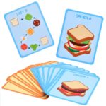 Ein Kartenspiel mit dem Thema "Hamburger Stapelspiel".