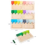 Ein Set aus Holzspielsteinen - Farben zusammensetzen zum Zusammensetzen von Farben.