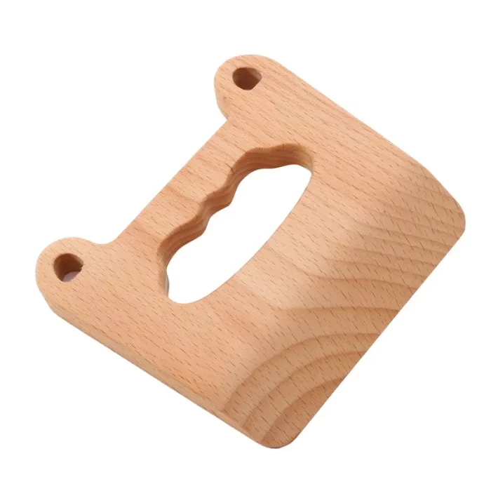 Ein Holzstiel auf weißem Hintergrund.